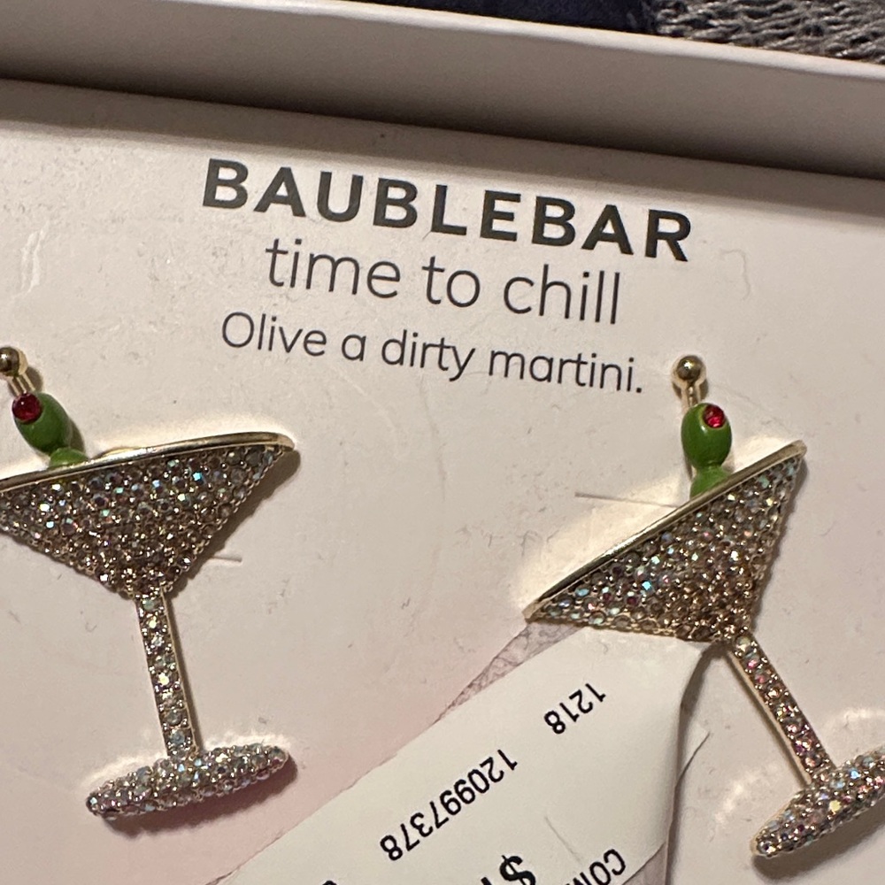 BaubleBar Crystal Martini Earrings